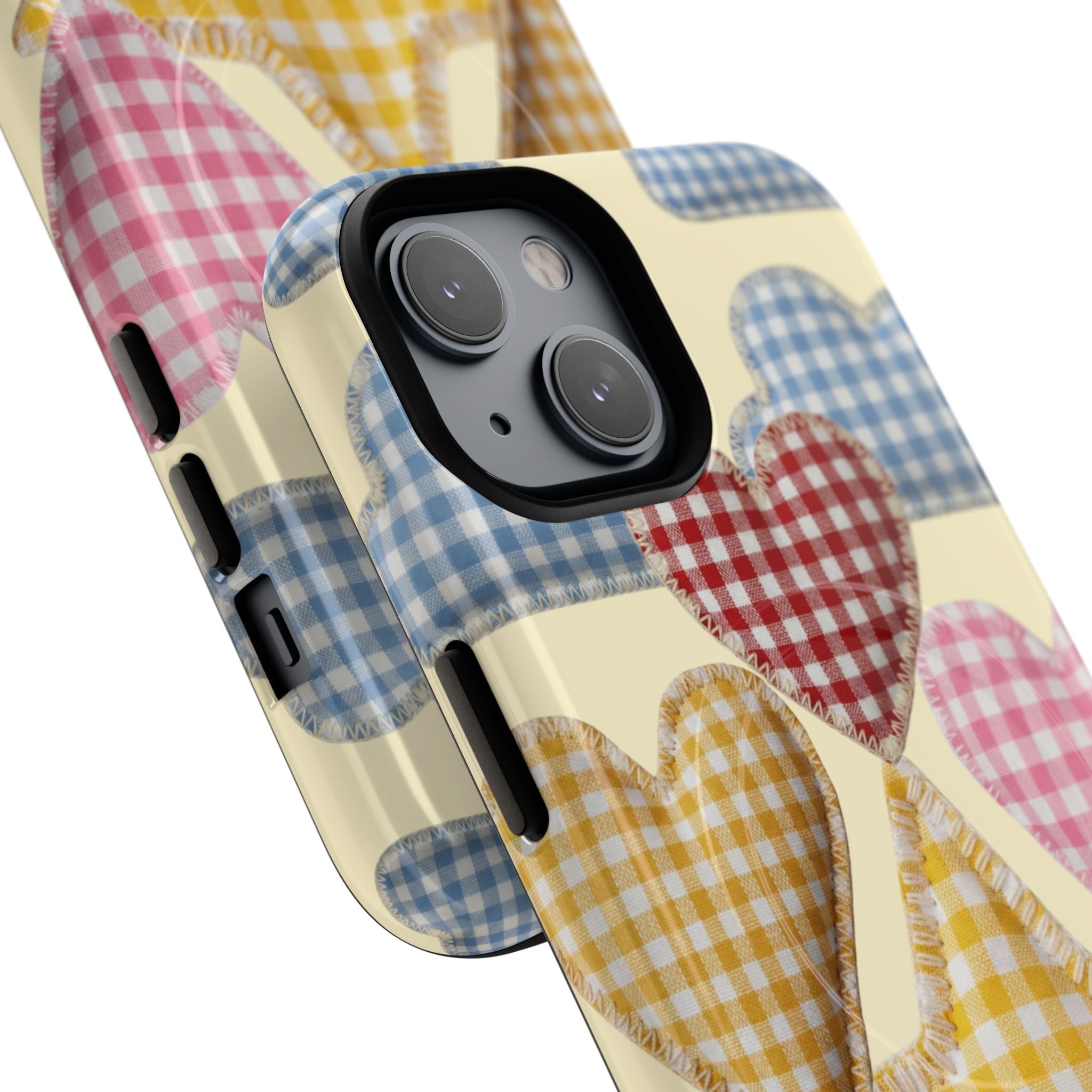 Gingham Heart Pattern Phone Case | Tough Magnetic Case