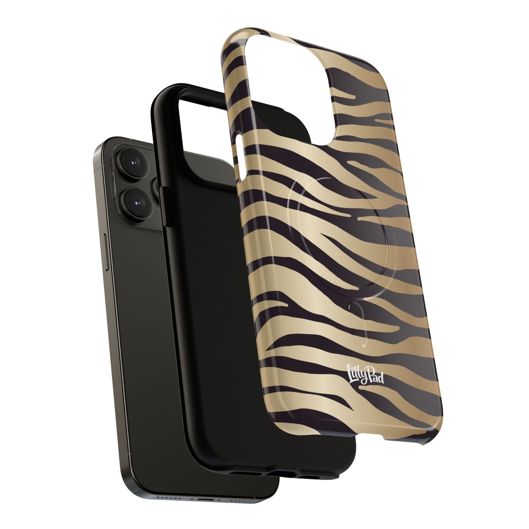 Gold Zebra Stripe Phone Case | Tough Magnetic Case