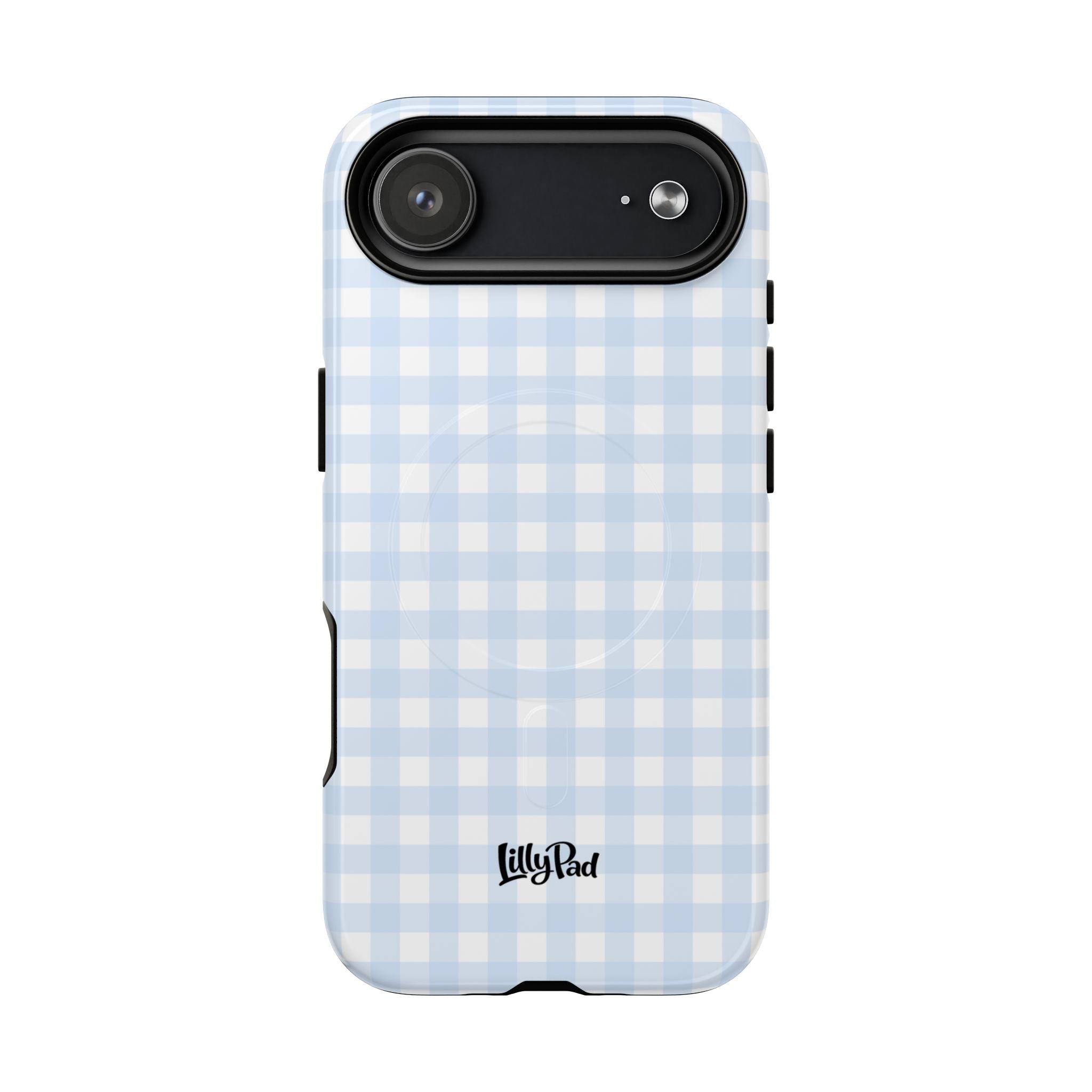 Blue Gingham Check Tough Phone Case | Plaid iPhone Cover