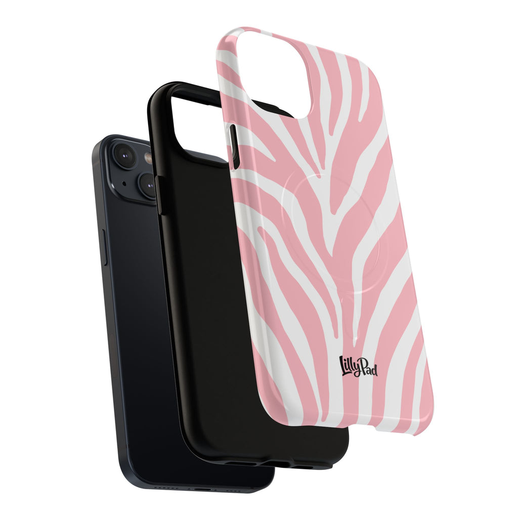 Pink Zebra Print Phone Case | Magnetic Case