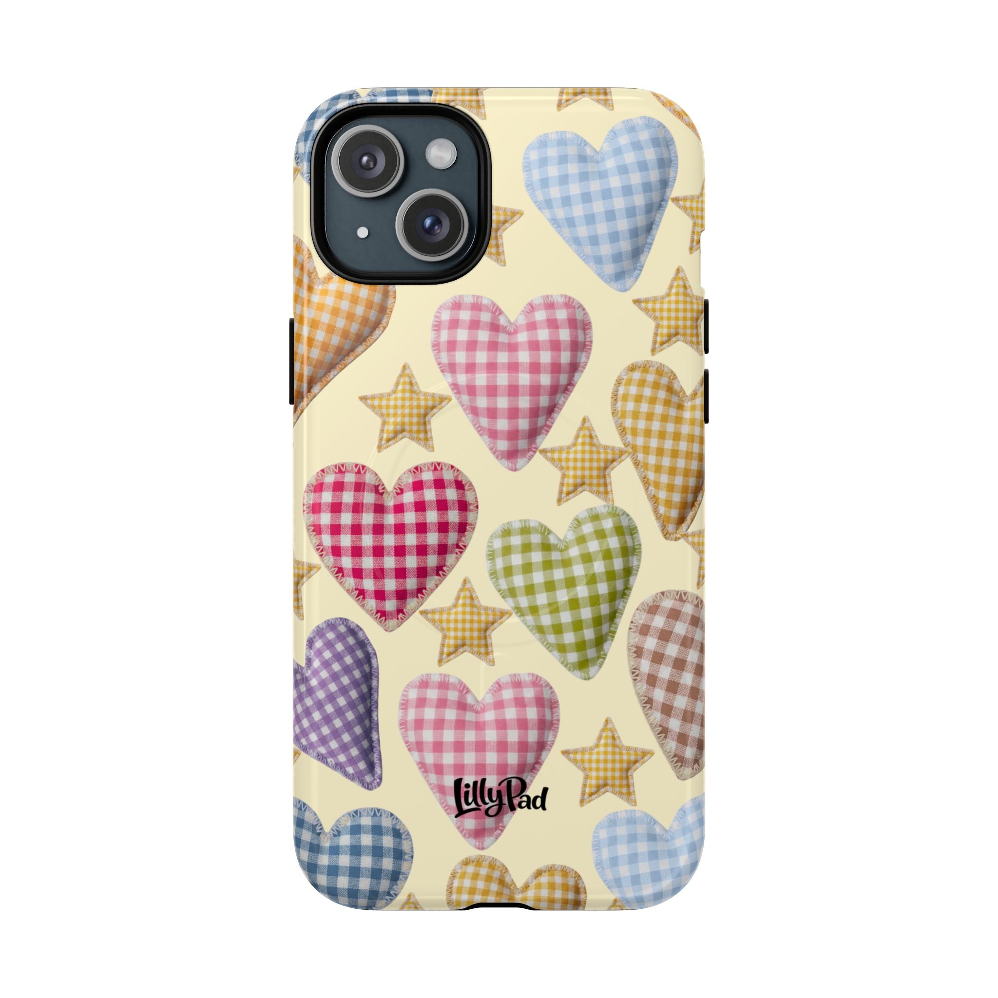 Gingham Heart Pattern Phone Case | Tough Magnetic Case
