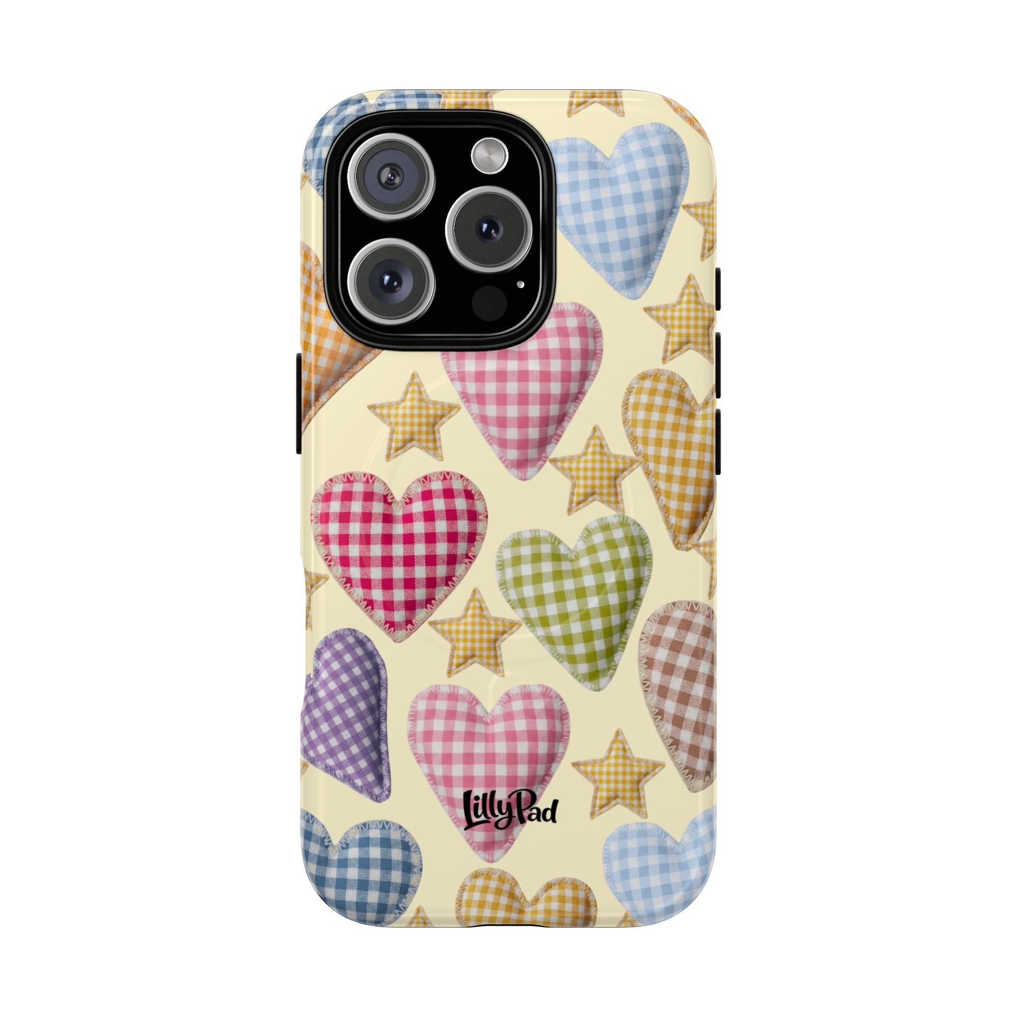 Gingham Heart Pattern Phone Case | Tough Magnetic Case