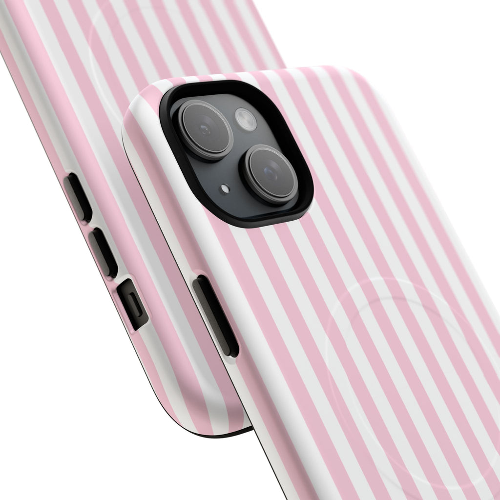 Pink Vertical Stripe phone case | Tough Magnetic Case