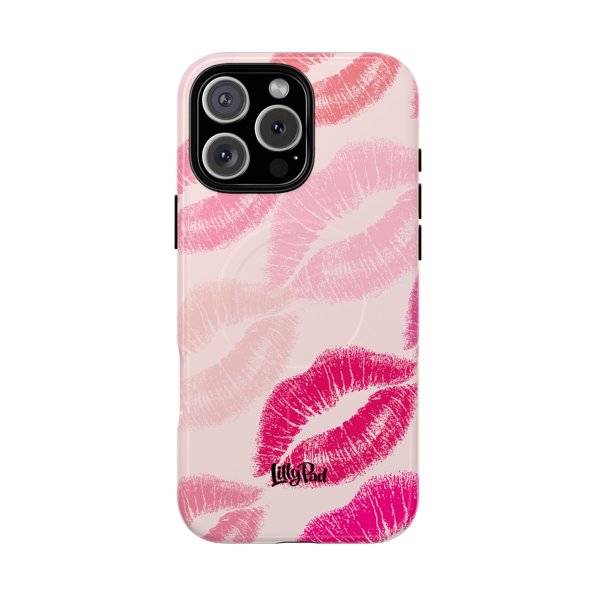Pink Kiss Lip Print Phone Case | Tough Magnetic Case