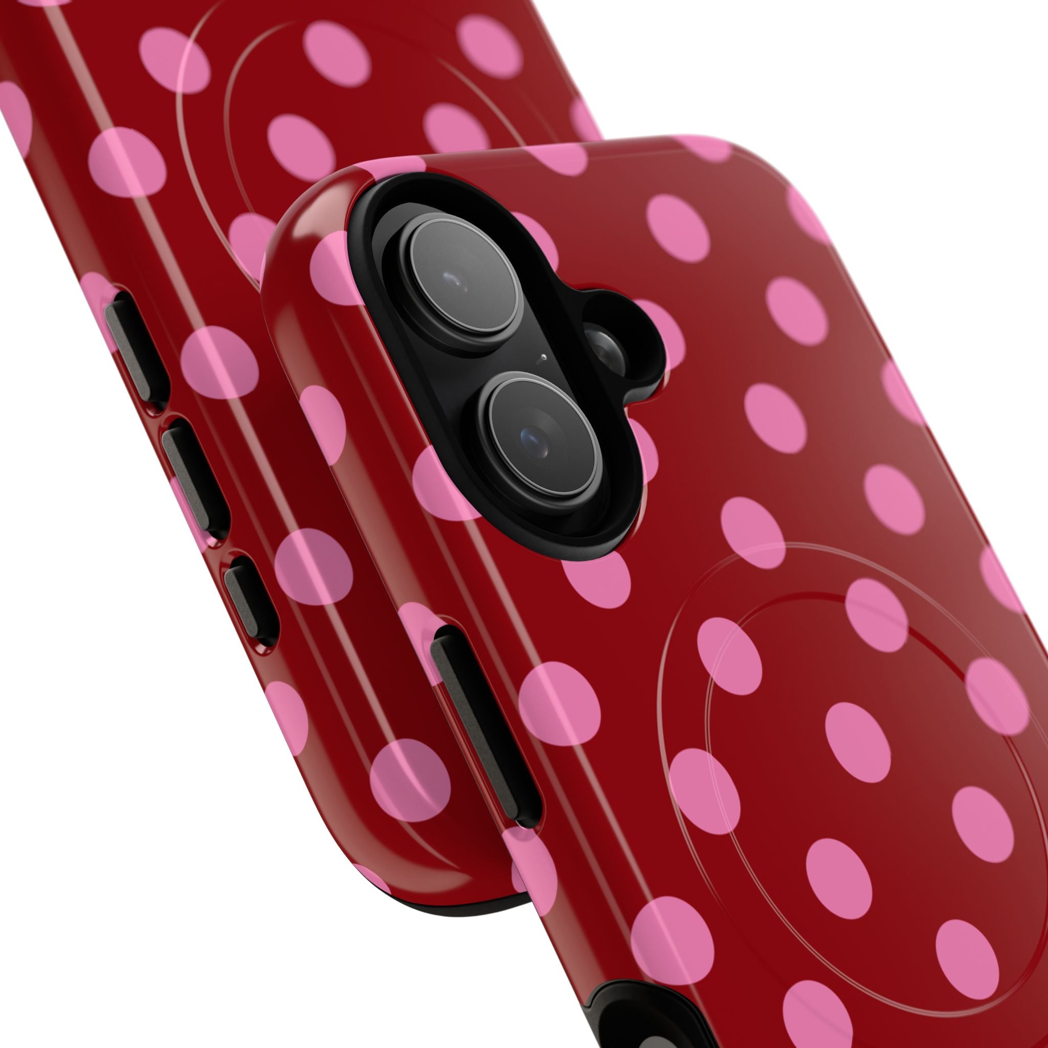 Pink Polka Dot Tough Magnetic Case | Phone Case