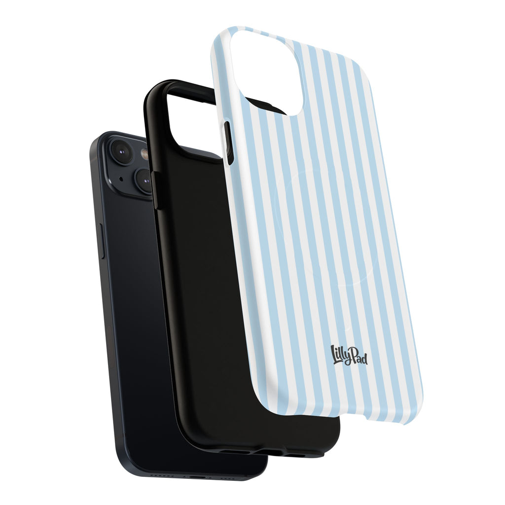 Blue Striped Pattern Phone Case | Tough Magnetic Case