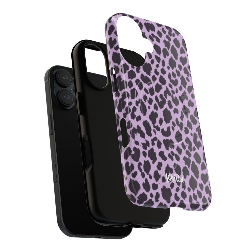 Purple Leopard Print Phone Case | Tough Magnetic Case