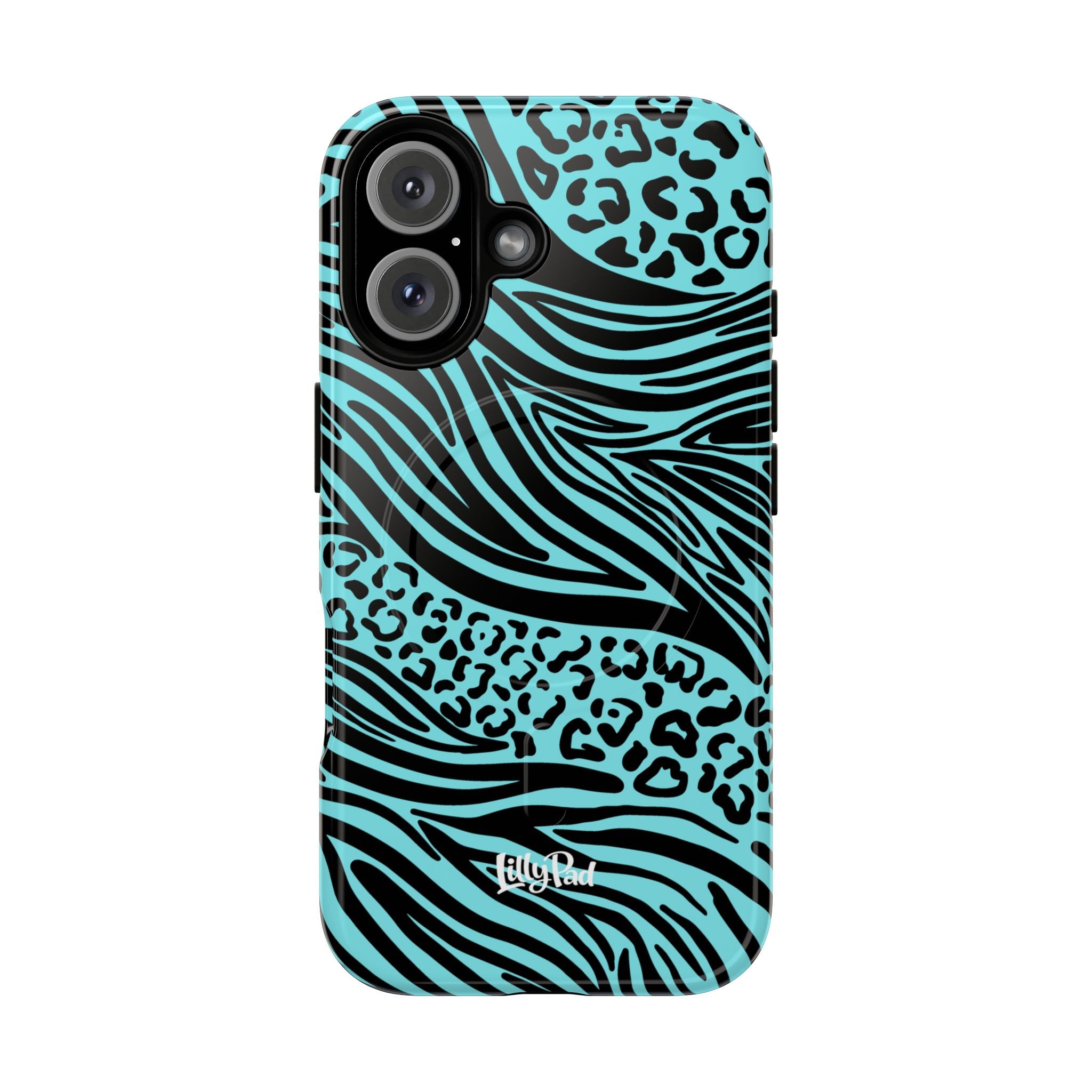Y2K Animal Print Phone Case | Magnetic Tough Case, Zebra Leopard Blend