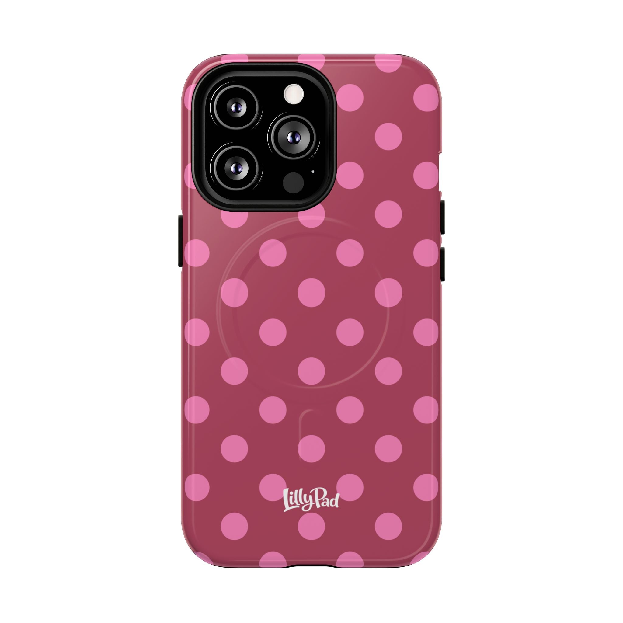 Pink Polka Dot Magnetic Phone Case | Tough Case