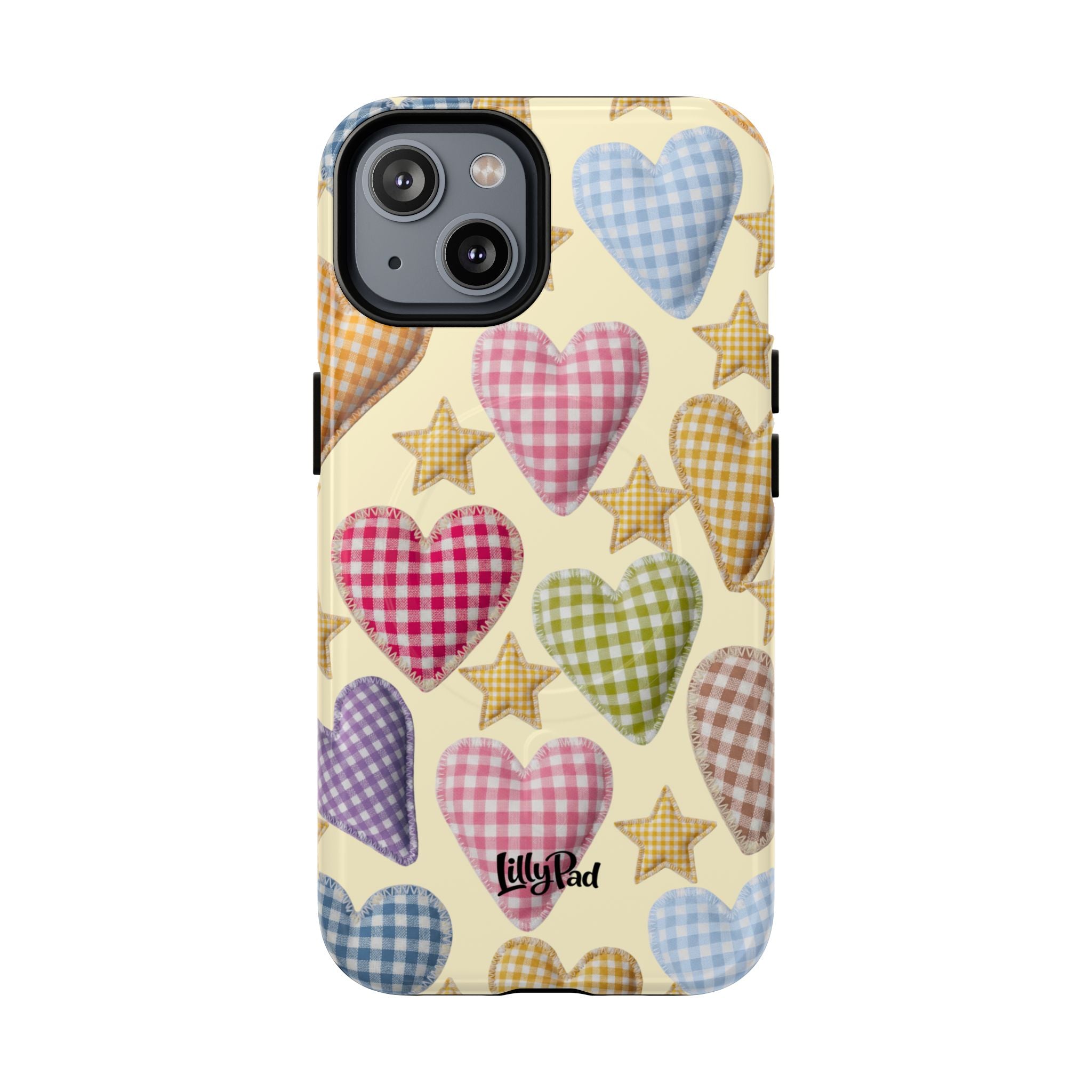 Gingham Heart Pattern Phone Case | Tough Magnetic Case