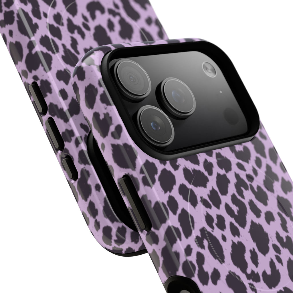 Purple Leopard Print Phone Case | Tough Magnetic Case