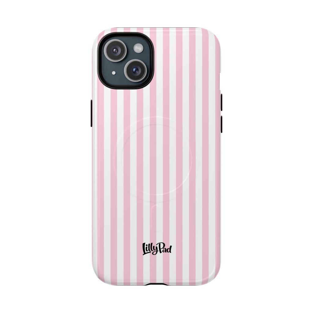 Pink Vertical Stripe phone case | Tough Magnetic Case