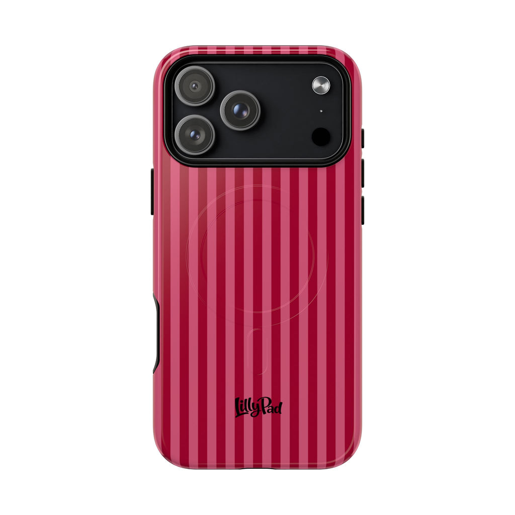 Red Vertical Stripe Phone Case | Tough Magnetic Case
