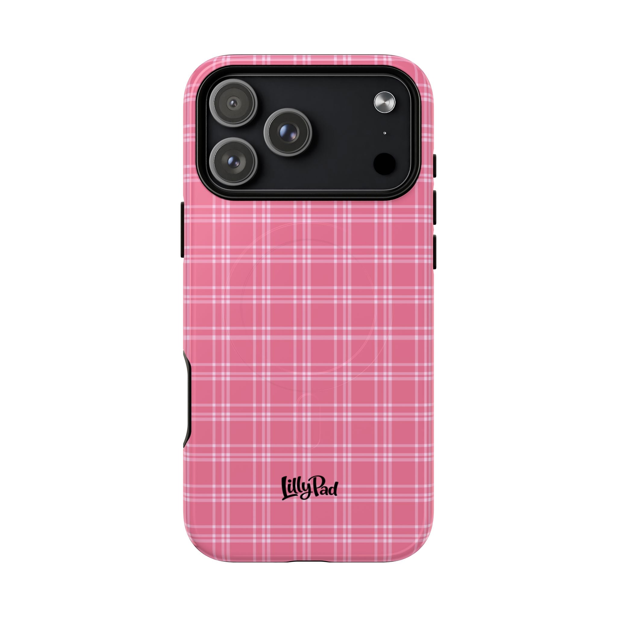 Pink Plaid Phone Case | Tough Magnetic Case