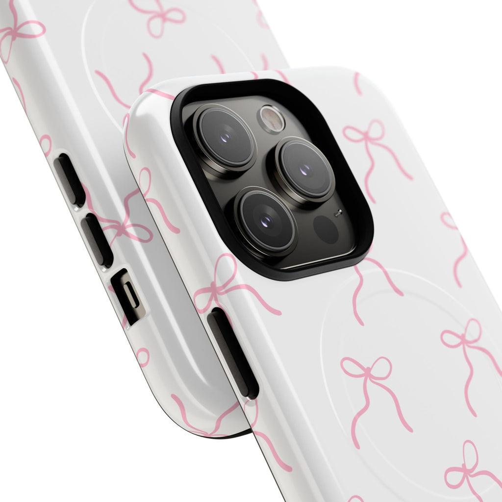 Pink Bow Pattern Phone Case | Tough Magnetic Case