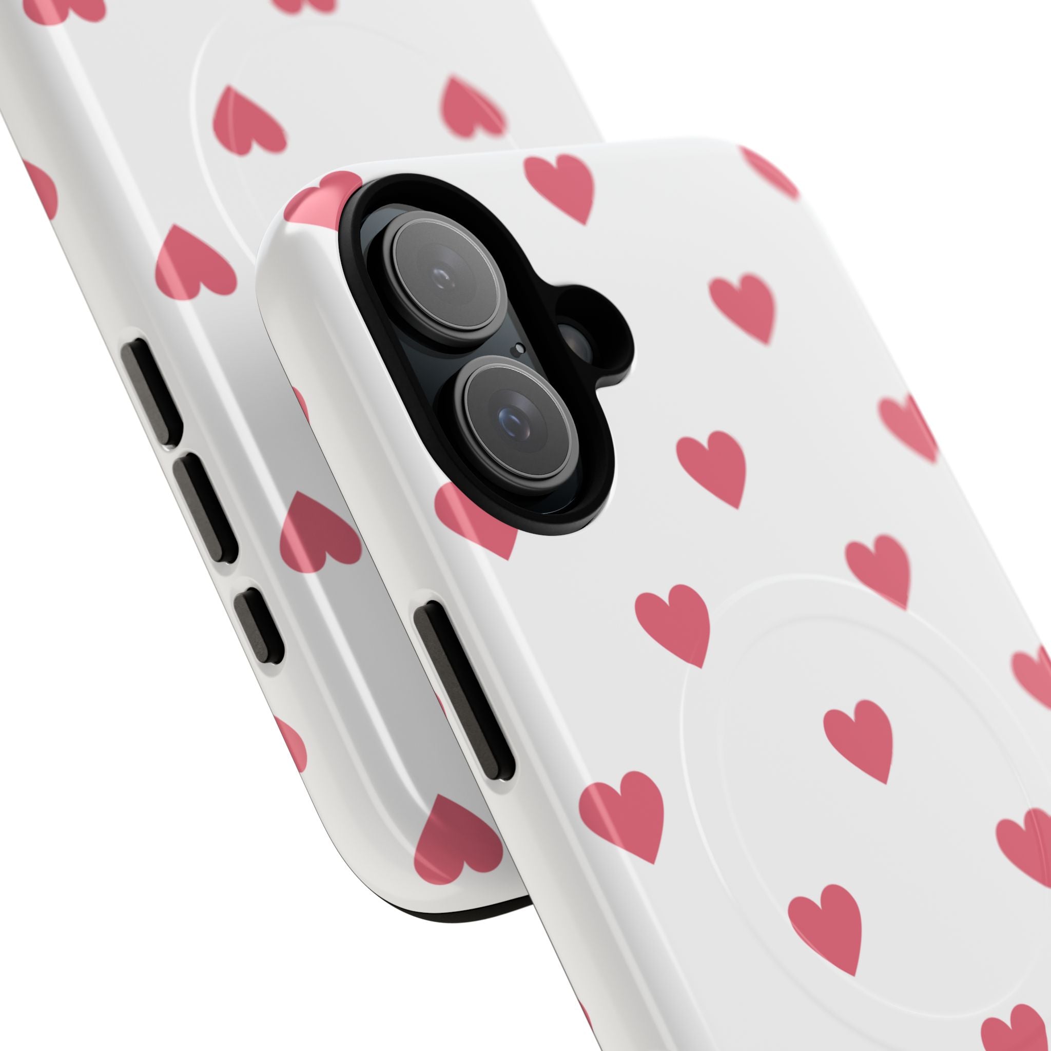 Pink Heart Pattern Phone Case | Magnetic Tough Case