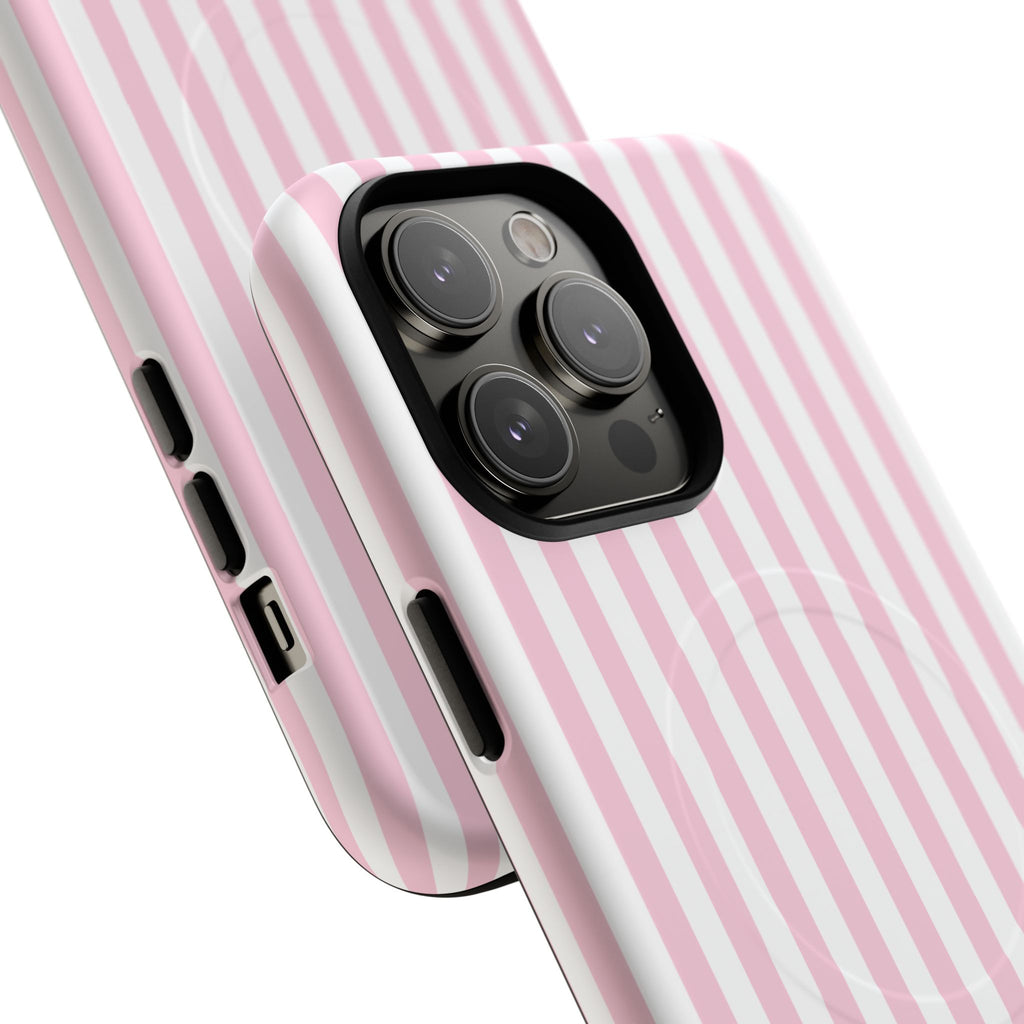 Pink Vertical Stripe phone case | Tough Magnetic Case