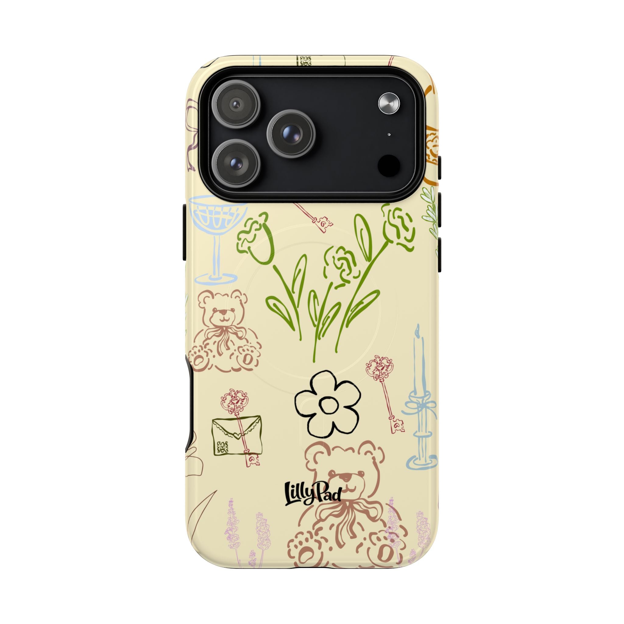 Flower Doodle Pattern Phone Case | Tough Magnetic Case