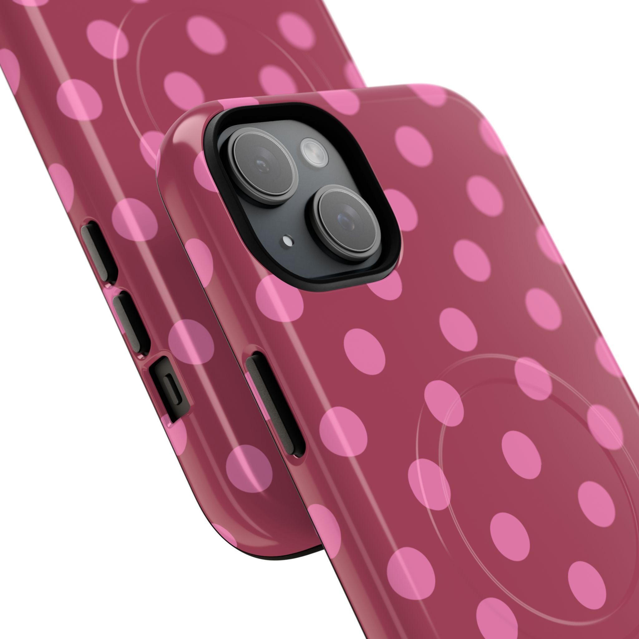 Pink Polka Dot Magnetic Phone Case | Tough Case