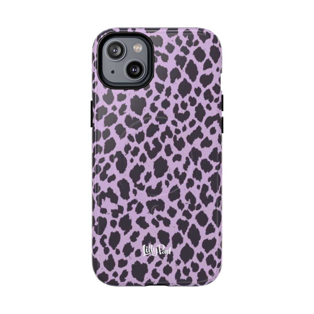 Purple Leopard Print Phone Case | Tough Magnetic Case