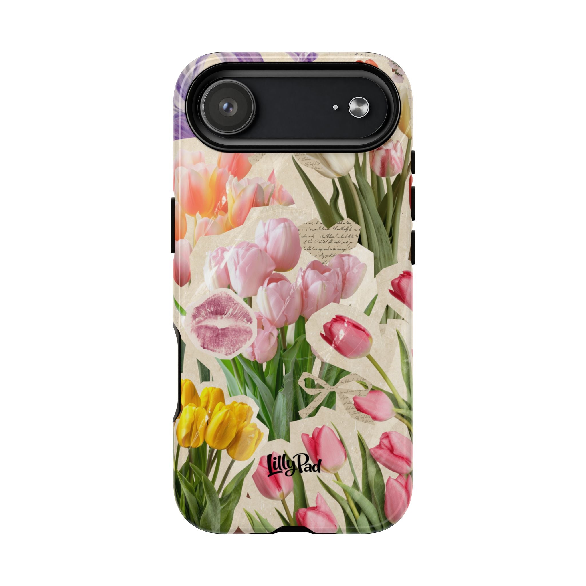 Vintage Tulip Collage Tough Phone Case | Floral iPhone Magnetic Case