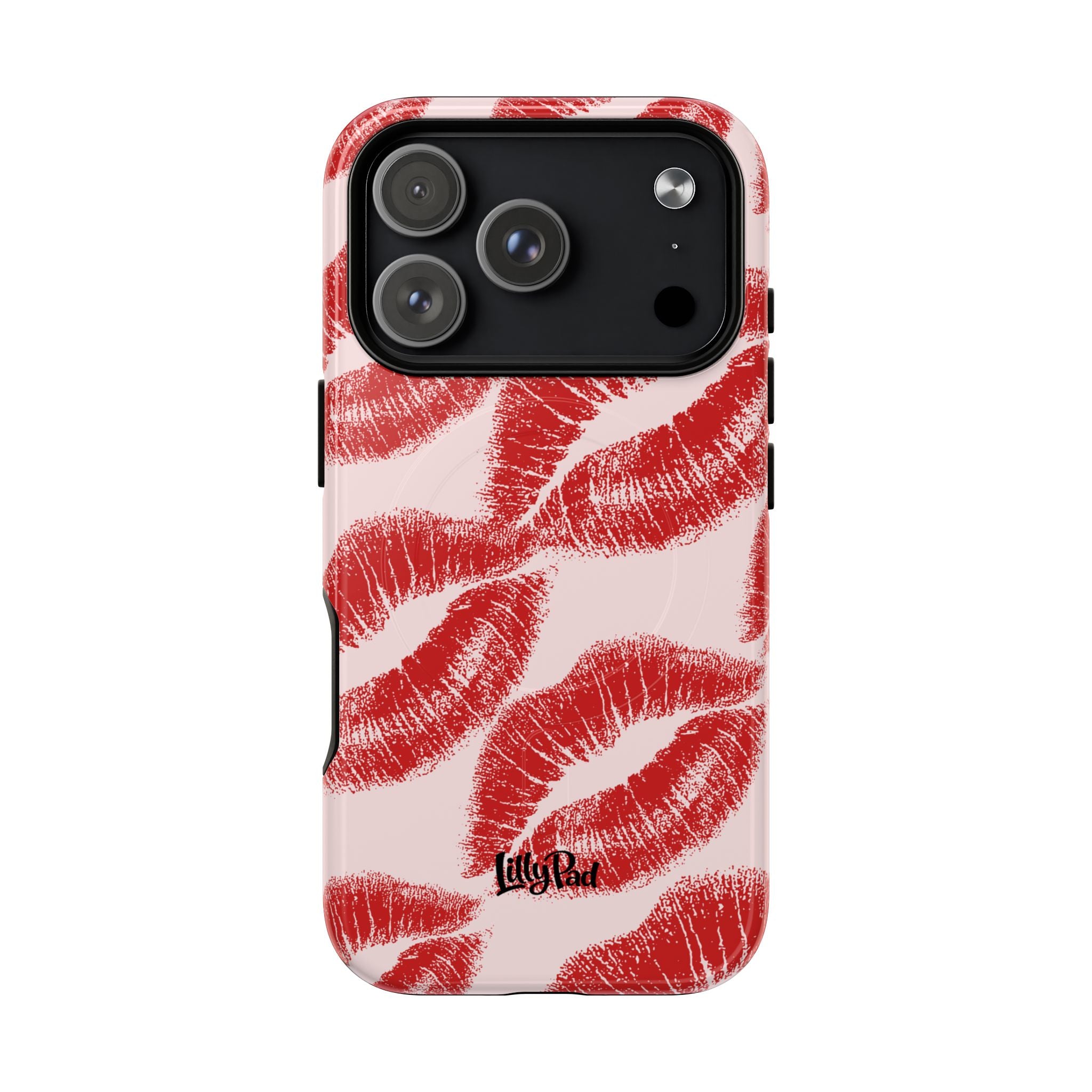 Red Lipstick Kiss Pattern Phone Case | Tough Magnetic Case