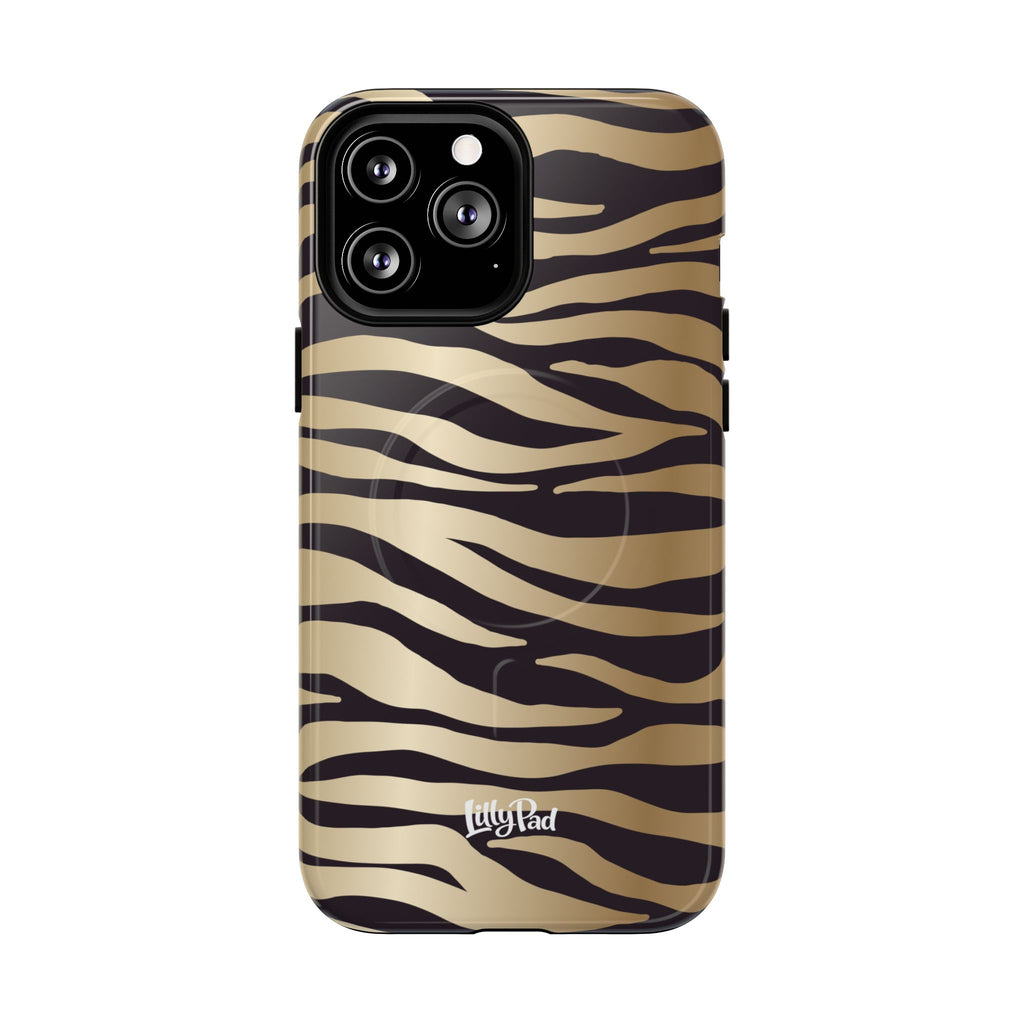 Gold Zebra Stripe Phone Case | Tough Magnetic Case