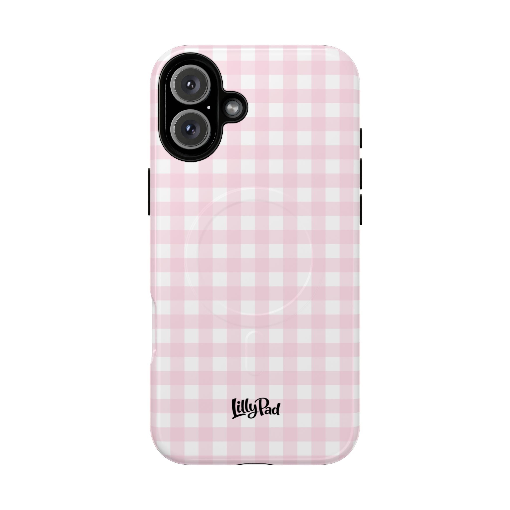 Pink Gingham Plaid Phone Case | Tough Magnetic Case