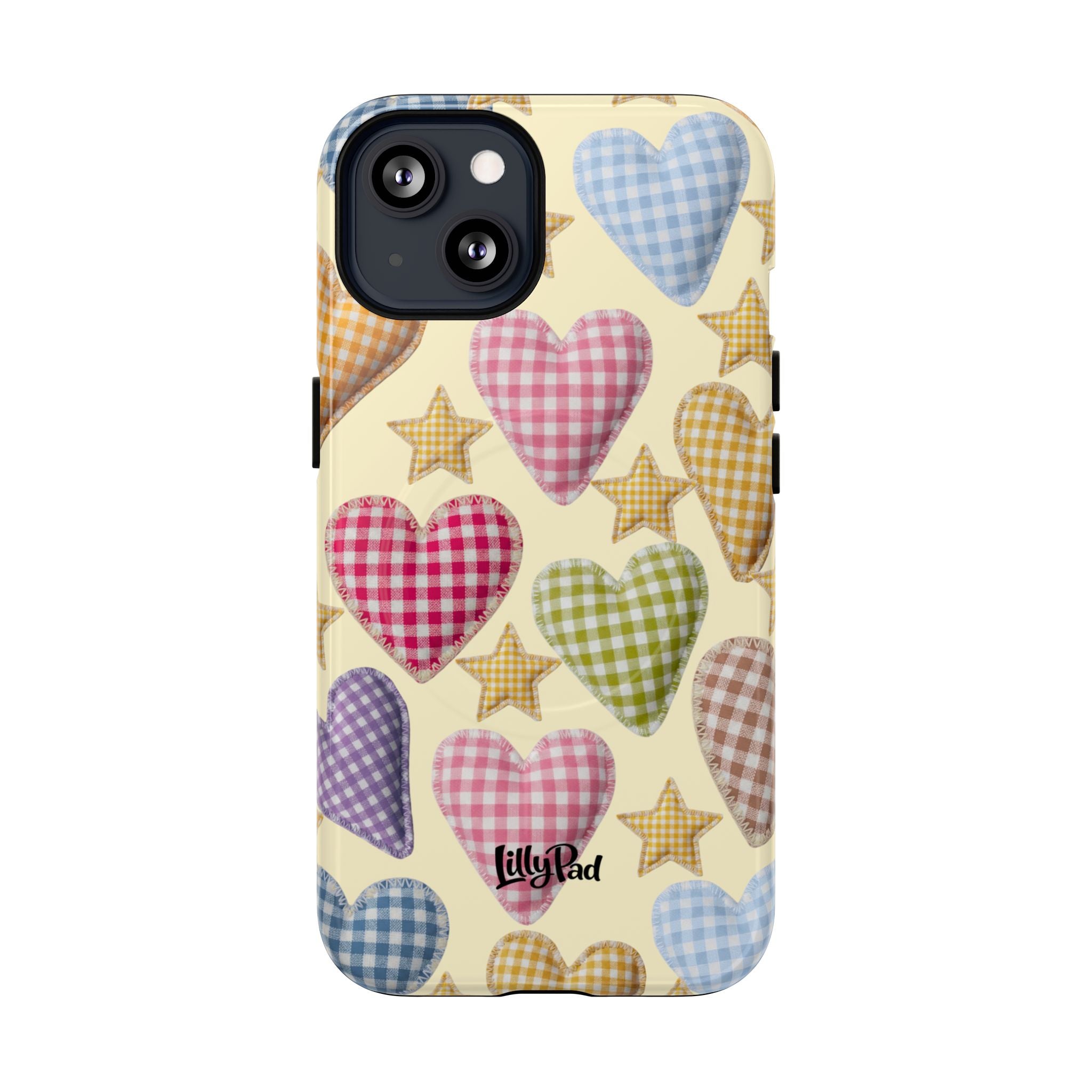 Gingham Heart Pattern Phone Case | Tough Magnetic Case