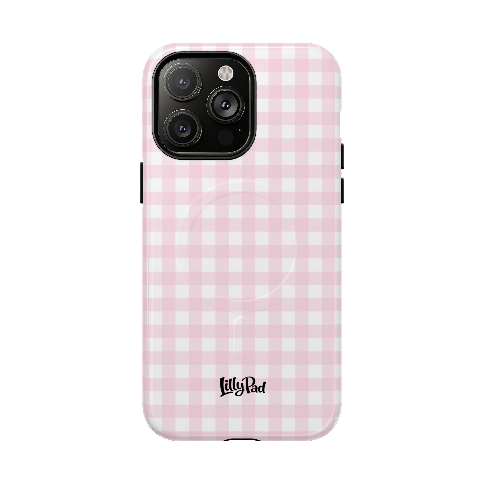 Pink Gingham Plaid Phone Case | Tough Magnetic Case