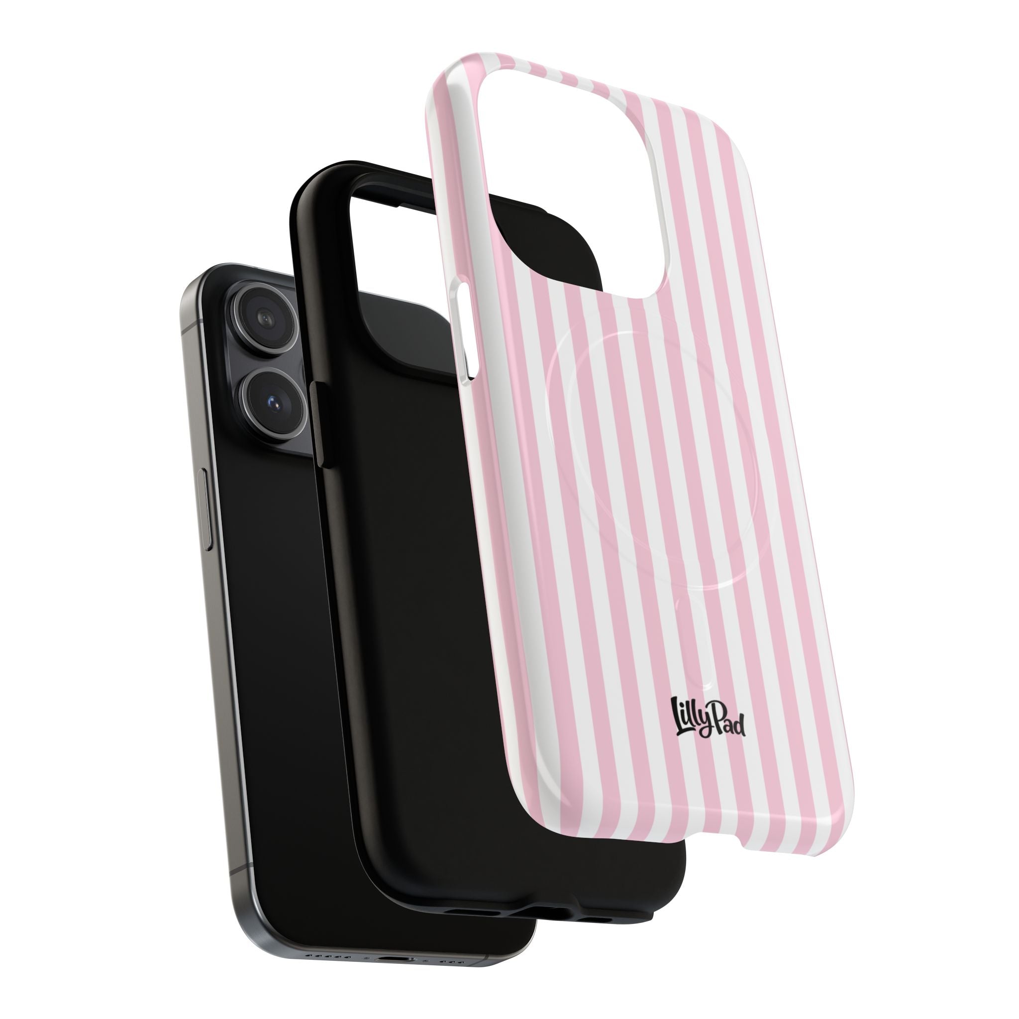 Pink Vertical Stripe phone case | Tough Magnetic Case