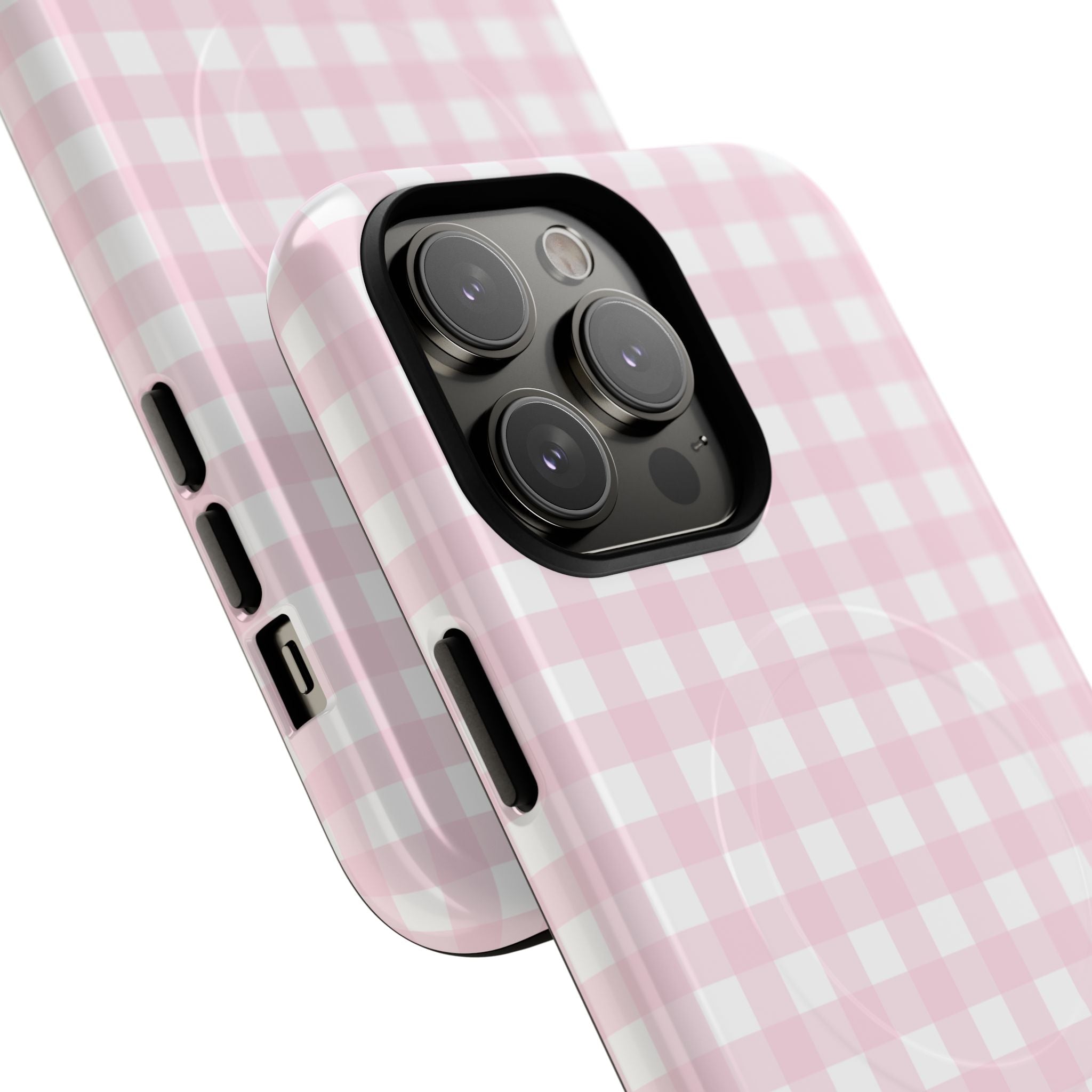 Pink Gingham Plaid Phone Case | Tough Magnetic Case