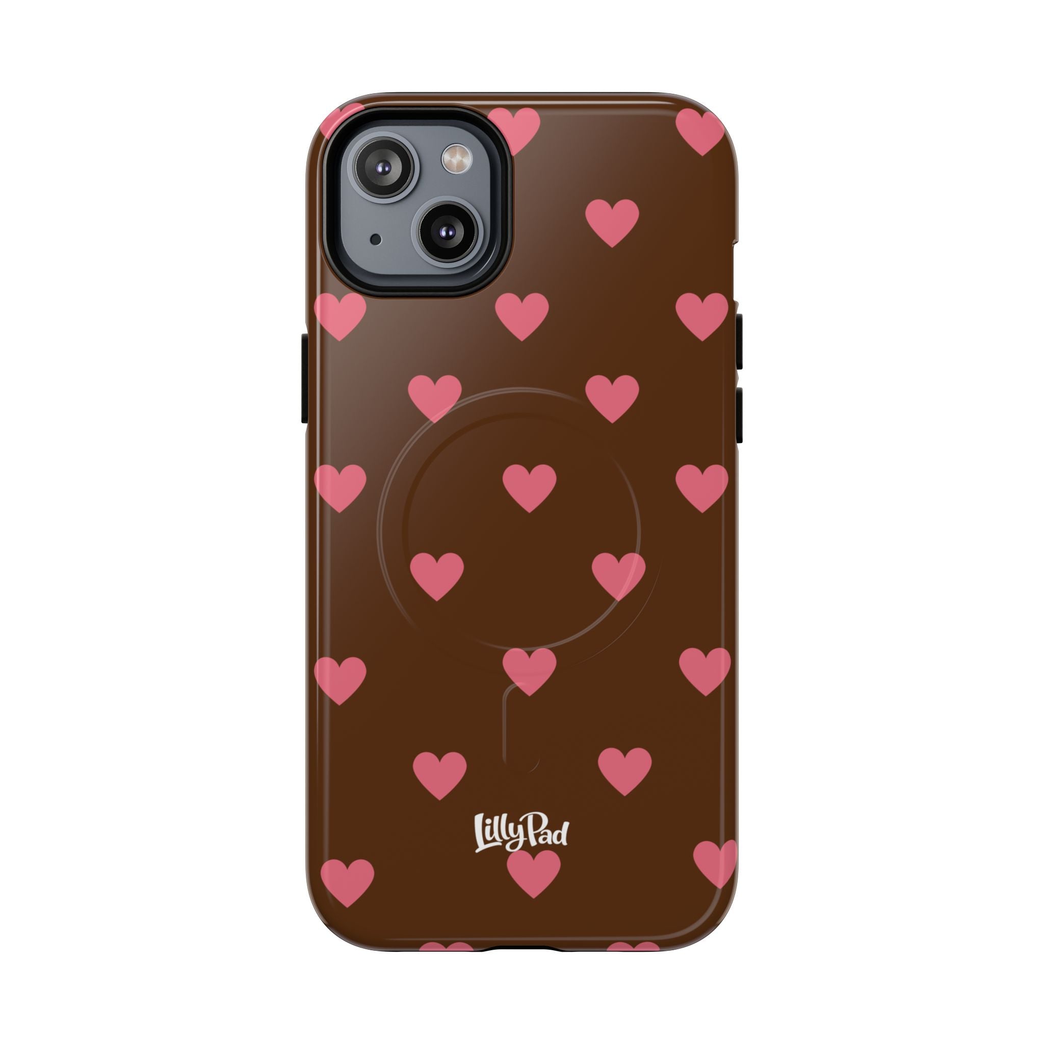 Pink Heart Pattern Phone Case | Magnetic Tough Case