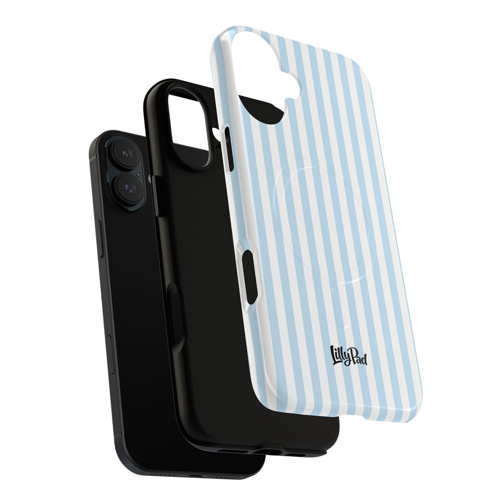 Blue Striped Pattern Phone Case | Tough Magnetic Case