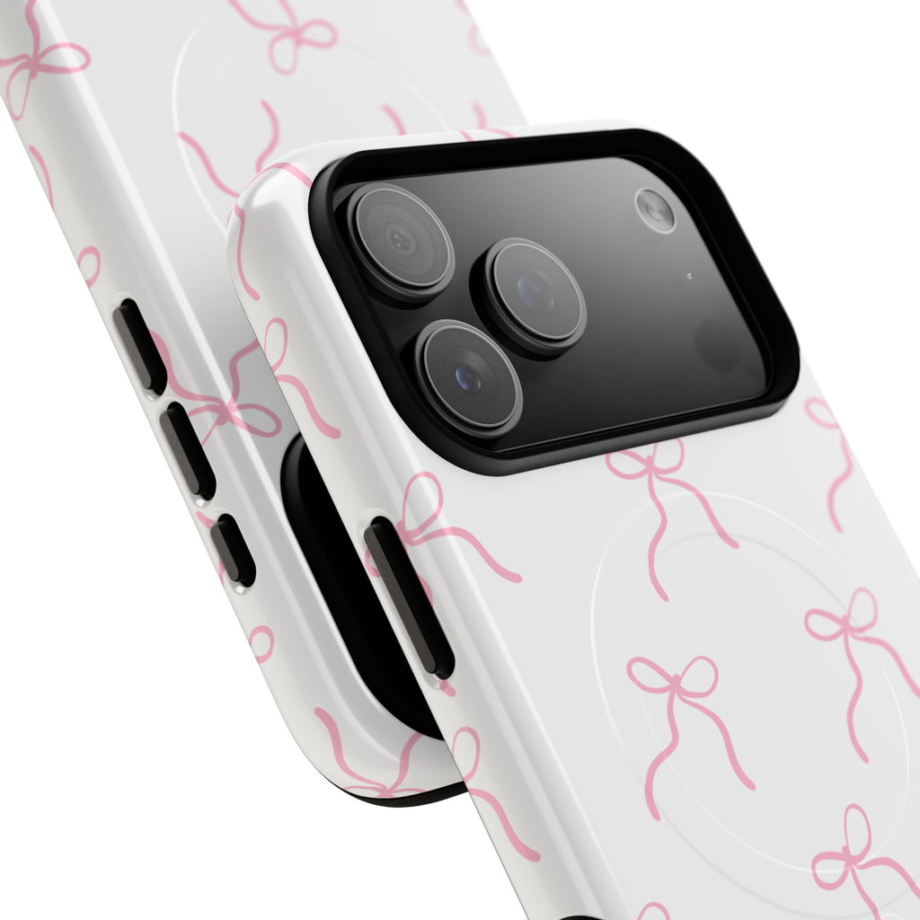 Pink Bow Pattern Phone Case | Tough Magnetic Case