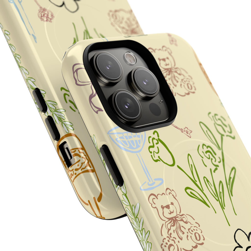Flower Doodle Pattern Phone Case | Tough Magnetic Case