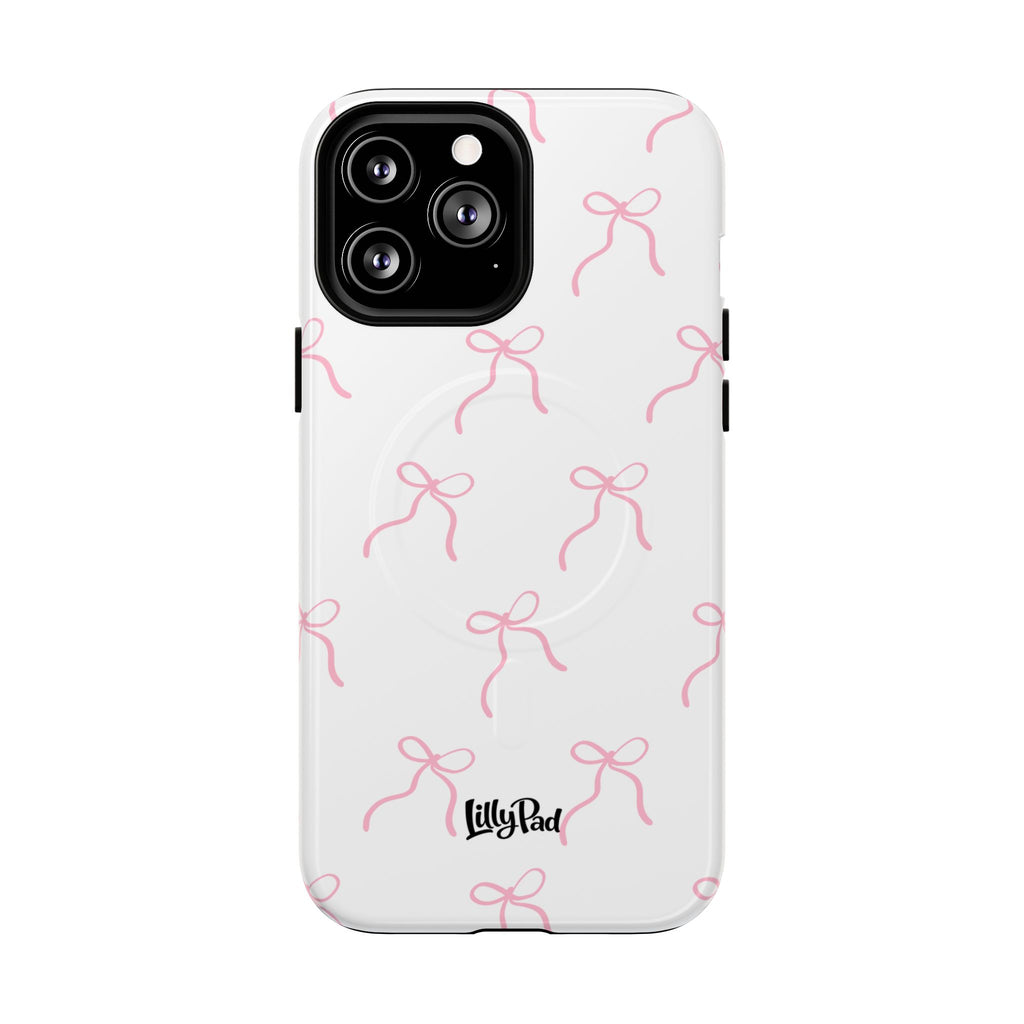 Pink Bow Pattern Phone Case | Tough Magnetic Case