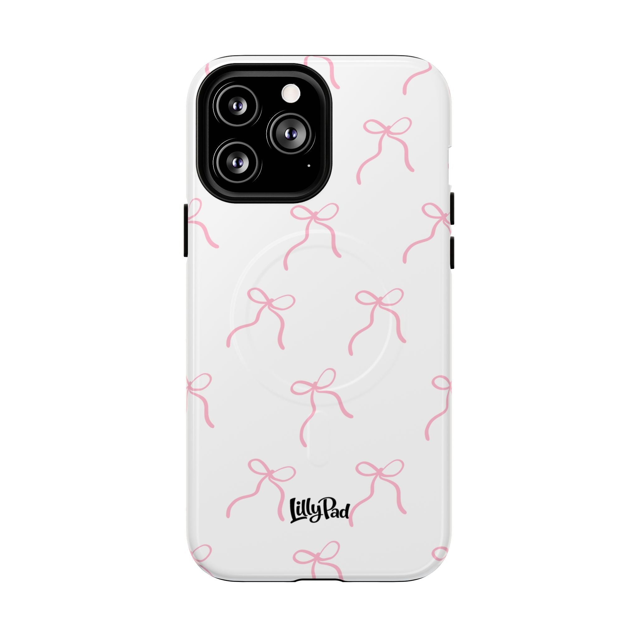 Pink Bow Pattern Phone Case | Tough Magnetic Case