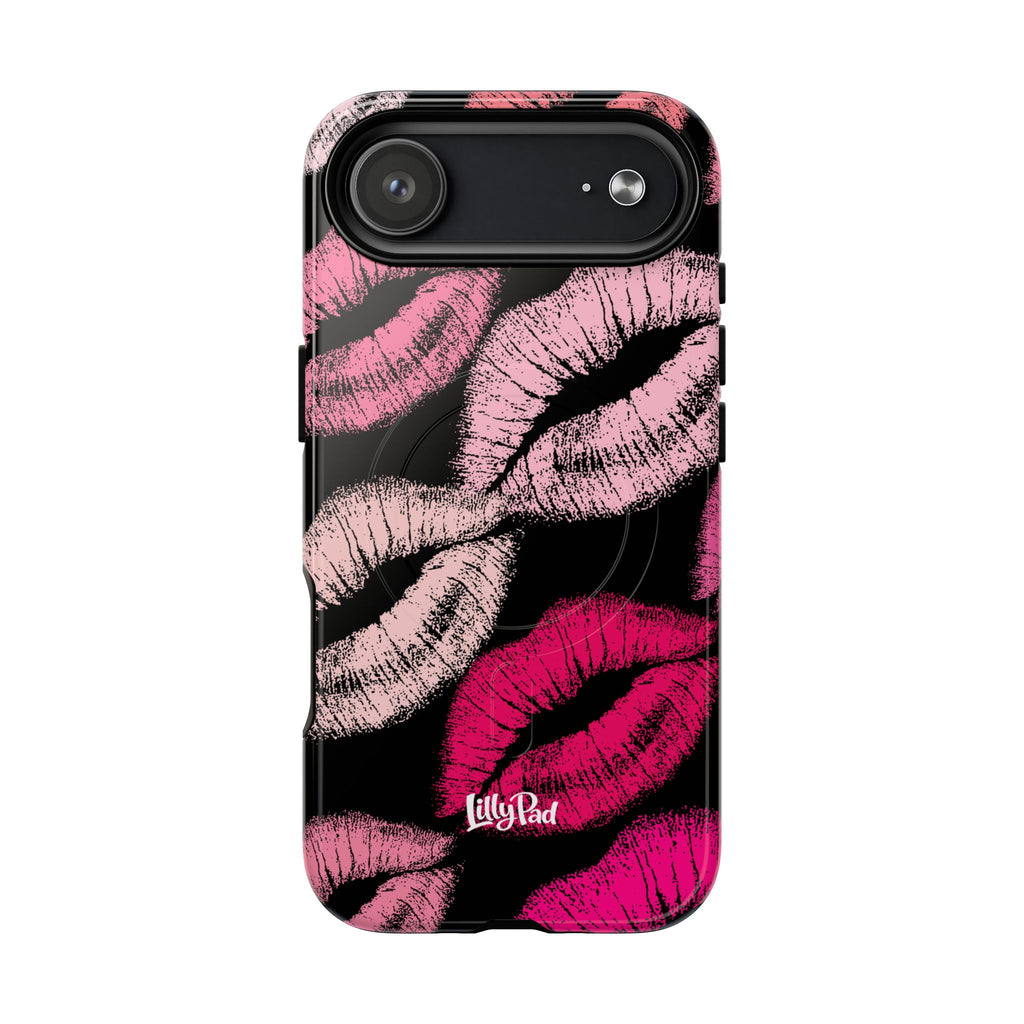 Pink Lipstick Kiss Phone Case Tough Magnetic Case | Lip Print iPhone Cover