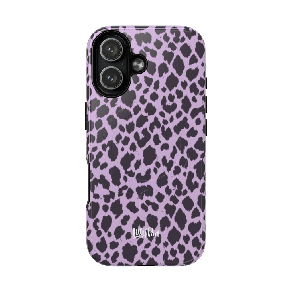 Purple Leopard Print Phone Case | Tough Magnetic Case