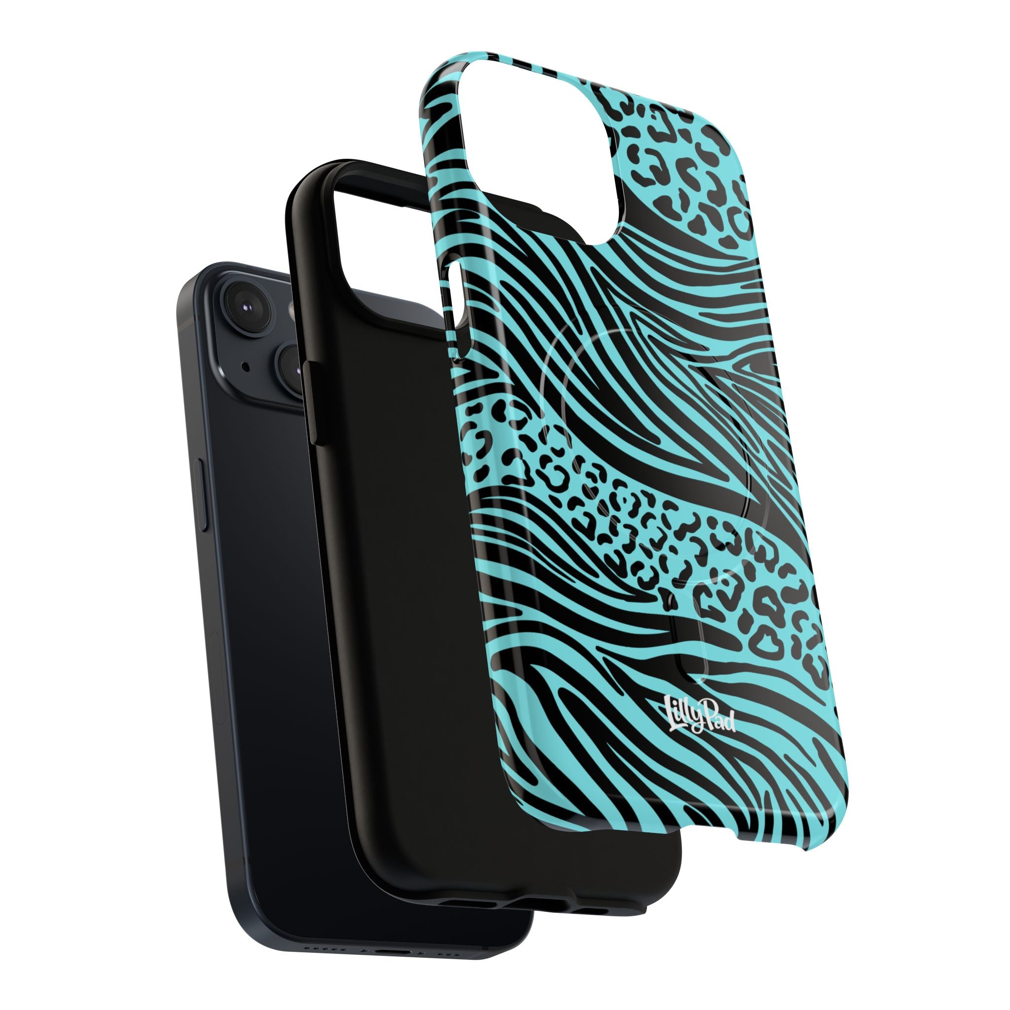 Y2K Animal Print Phone Case | Magnetic Tough Case, Zebra Leopard Blend