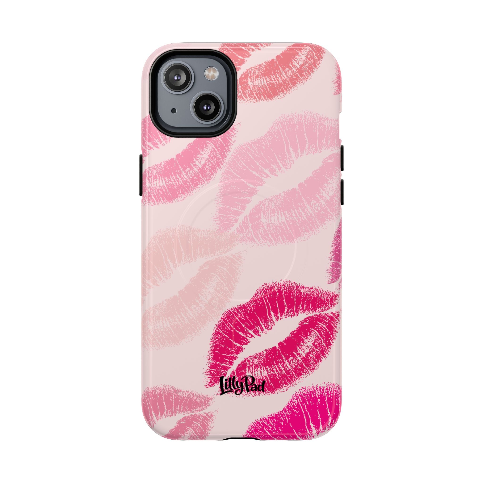 Pink Kiss Lip Print Phone Case | Tough Magnetic Case