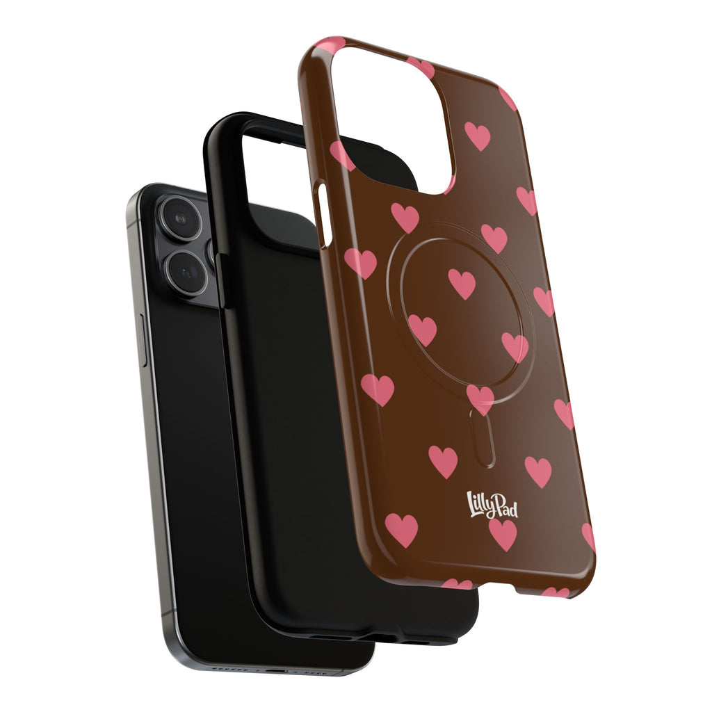 Pink Heart Pattern Phone Case | Magnetic Tough Case