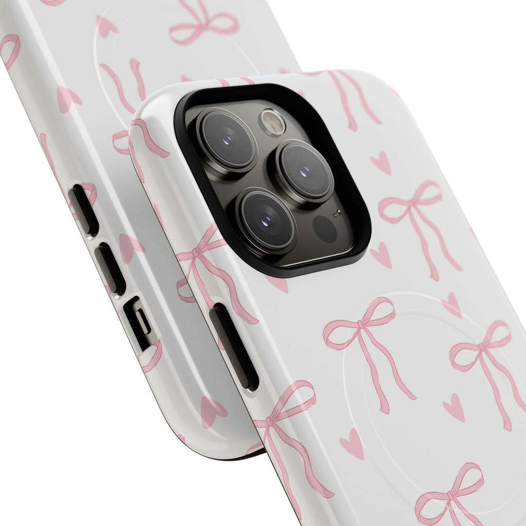 Pink Bow Pattern Phone Case | Tough Magnetic Case