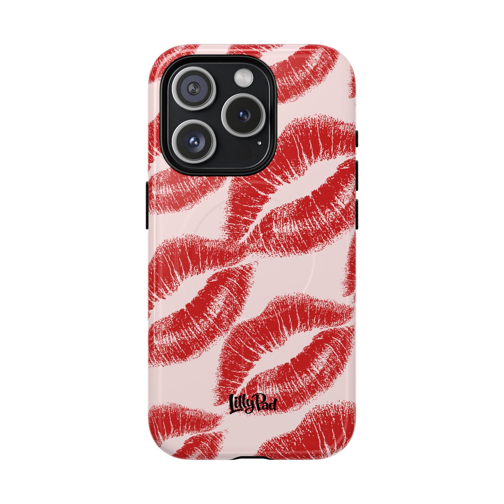 Red Lipstick Kiss Pattern Phone Case | Tough Magnetic Case
