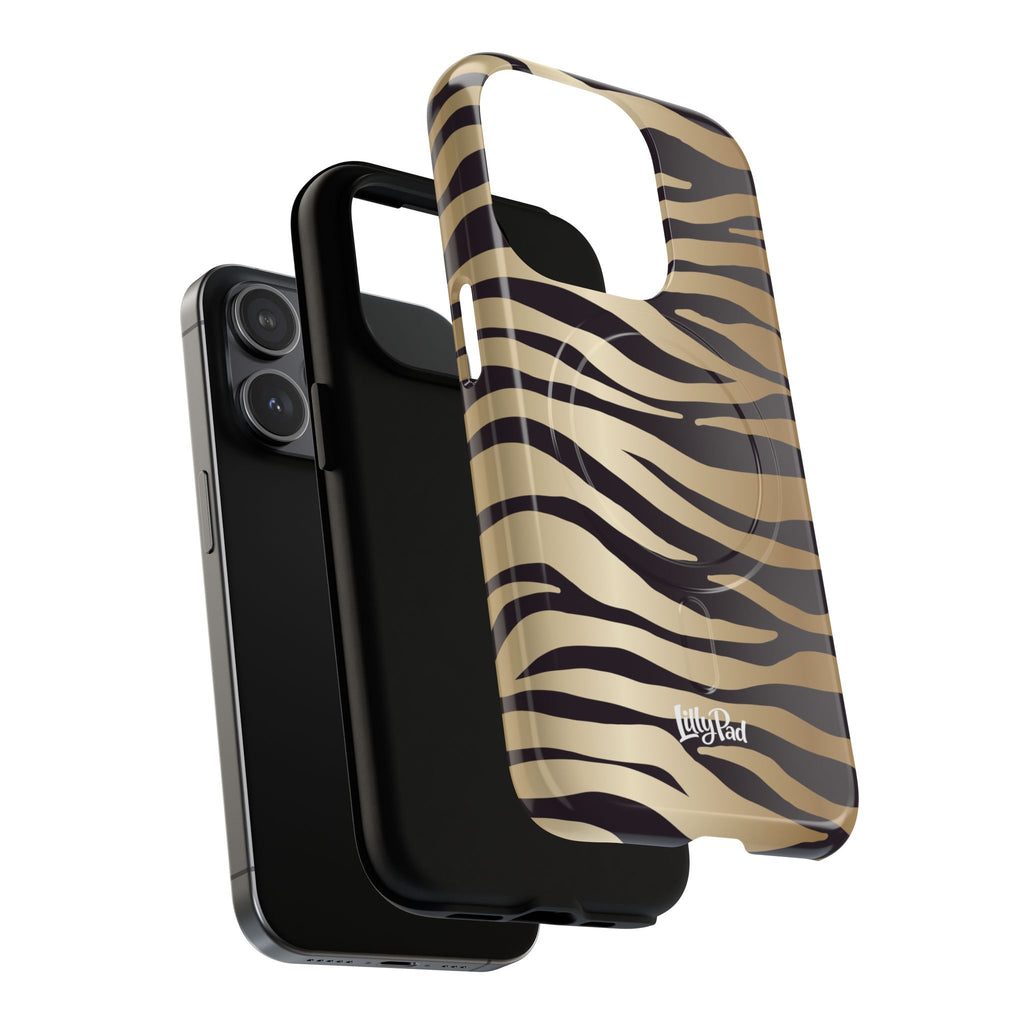 Gold Zebra Stripe Phone Case | Tough Magnetic Case