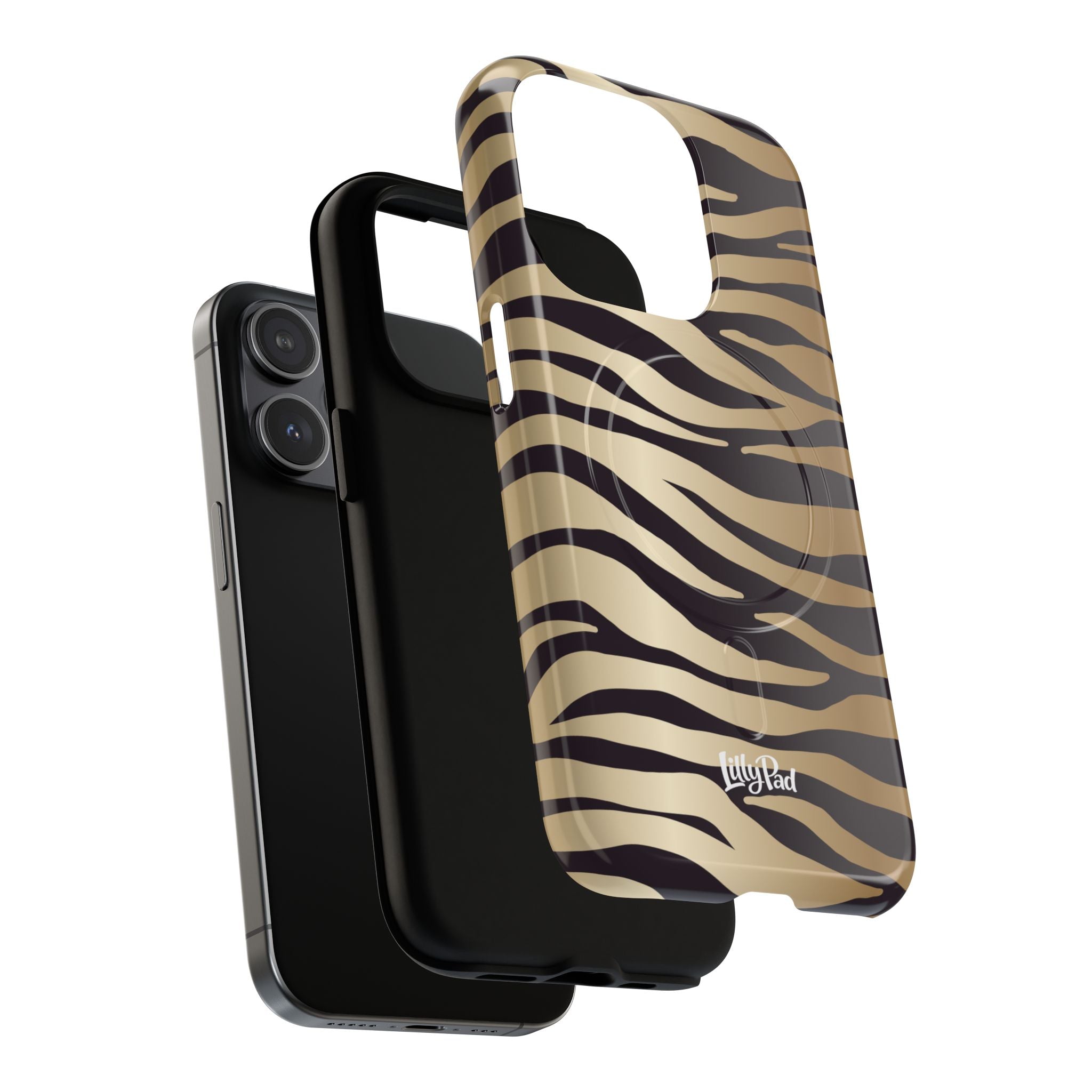 Gold Zebra Stripe Phone Case | Tough Magnetic Case
