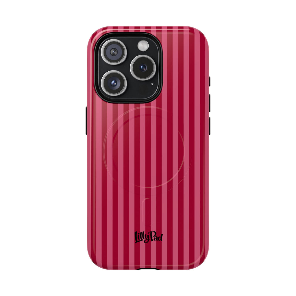 Red Vertical Stripe Phone Case | Tough Magnetic Case
