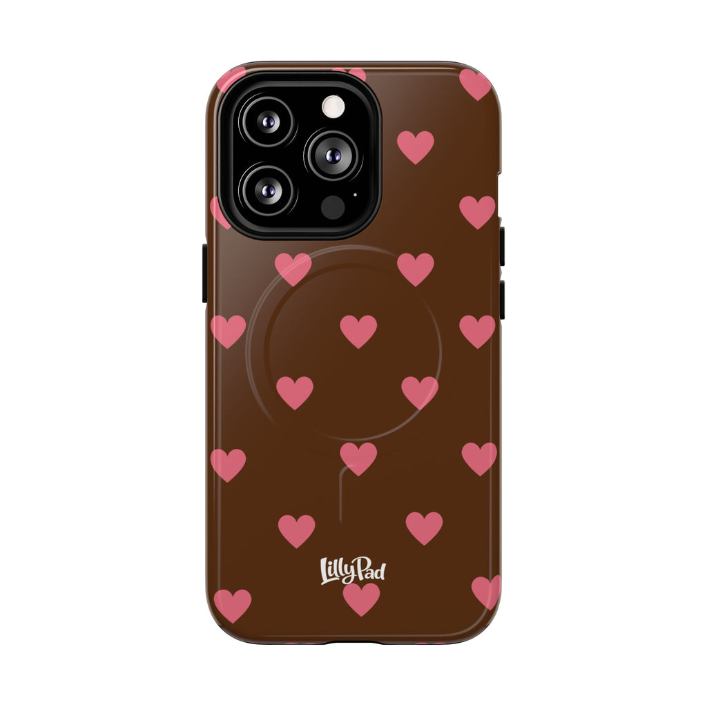 Pink Heart Pattern Phone Case | Magnetic Tough Case