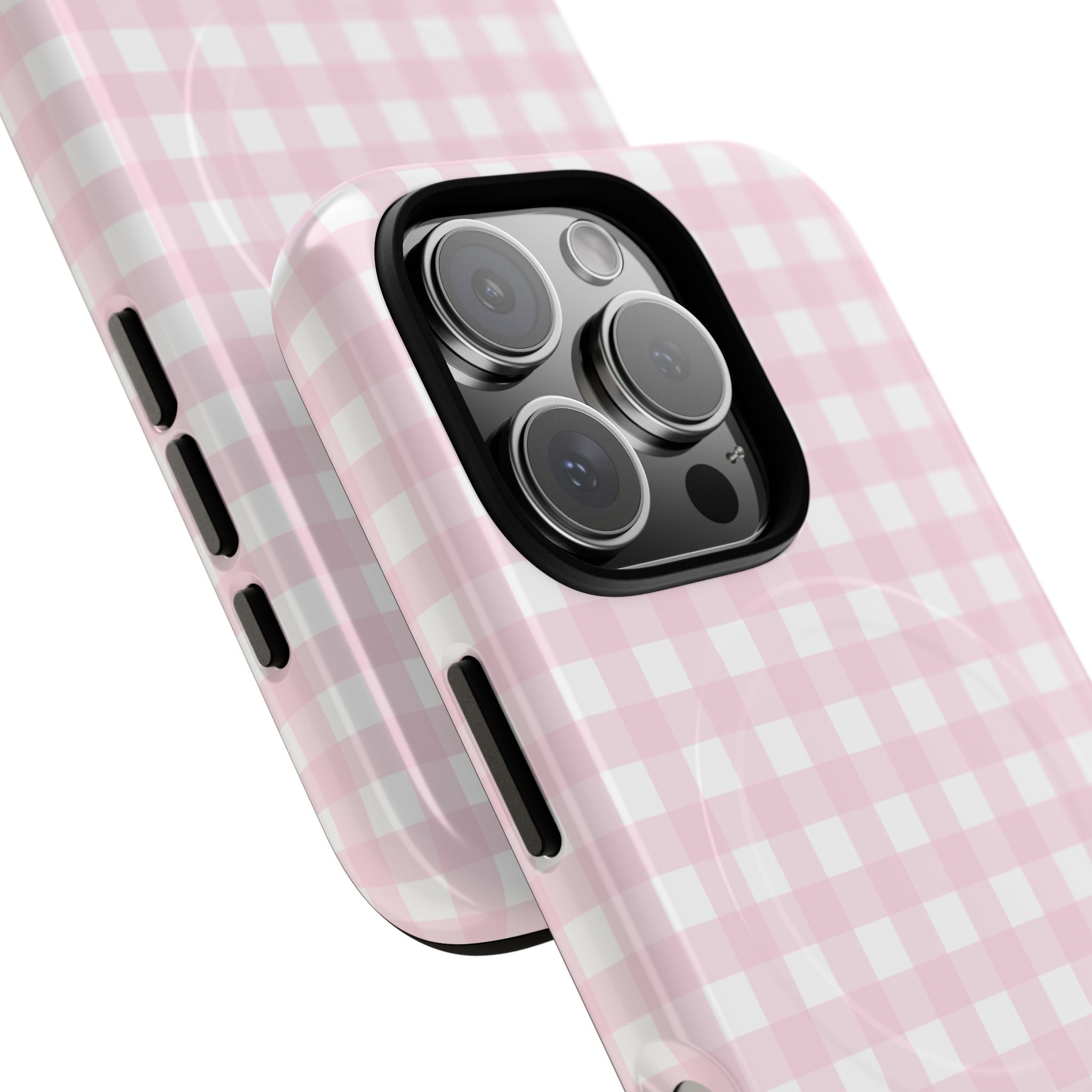Pink Gingham Plaid Phone Case | Tough Magnetic Case